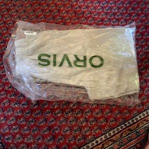 Orvis sweatpants size small white/oatmeal